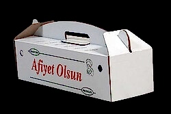 'Afiyet Olsun' Baskılı Lahmacun Kutusu (Küçük Boy) - 
