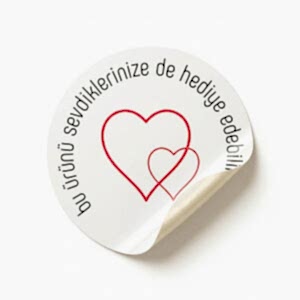 'Bu Ürünü Sevdiklerinize de Hediye Edebilirsiniz' Sticker (4x4cm) - 54 Adet | Sessiz Pazarlamacınız! - KoliciAbla