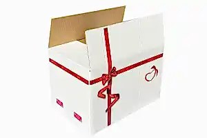 5 Adet 60x40x40 cm Çift Oluklu (Dopel) Beyaz Çeyiz Kolisi - Tencere, Tekstil & Hijyenik Taşıma Kutusu - KoliciAbla