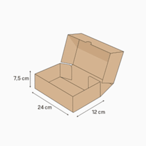 23,8x12x7,5 cm Kraft E-Ticaret ve Kargo Kutusu - Termos, Şişe ve Kozmetik Kutusu - 5