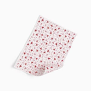 Geyik ve Kızak Desenli Yılbaşı Pelur Kağıdı (32x45 cm) - 500 Adet | Kış Masalı - KoliciAbla