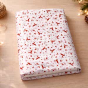 Geyik ve Kızak Desenli Yılbaşı Pelur Kağıdı (32x45 cm) - 500 Adet | Kış Masalı - 6