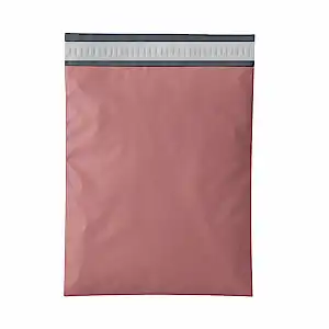 Gül Kurusu Renkli Cepli Kargo Poşeti 30x37,5+5cm (100 Mikron) - Orta Boy Premium Torba - KoliciAbla