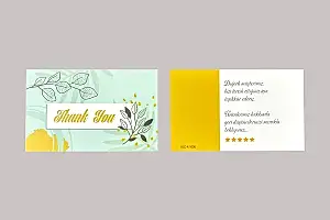 Hardal Sarısı Teşekkür Kartı (8.4x5.2 cm) - 100 Adet - KoliciAbla