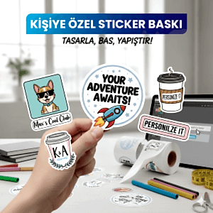 Kişiye Özel Sticker Baskı | Markanızın İmzası Paketlerinizde Olsun - KoliciAbla