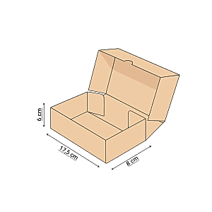 17,5x8x6 cm Kraft E-Ticaret ve Kargo Kutusu - Gözlük, Saat ve Takı Kutusu - 5
