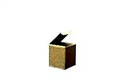 Kraft Kilitli Mini Hediye Kutusu 6x6x6,5 cm - Doğal Takı, Mum ve Sabun Ambalajı - KoliciAbla