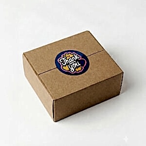 Mavi 'Thank You' Sticker (4x4 cm) - 48 Adet | Global & Şık Paketleme - 6