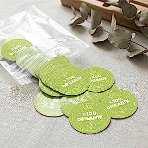 Organik Ürün Sticker Etiket (5x5cm) - 35 Adet | Doğallığın Güven Veren İmzası - 4