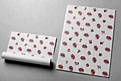 Sevgililer Günü Kalp Baskılı Pelur Kağıt 32x45 cm (100 Adet) - Premium Hediyelik Ambalaj - KoliciAbla