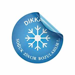 Soğuk Zincir Dayanıklı Uyarı Etiketi (7x7cm) - 24 Adet | Erimeden Teslimat İçin! - KoliciAbla