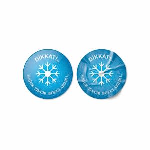 Soğuk Zincir Dayanıklı Uyarı Etiketi (7x7cm) - 24 Adet | Erimeden Teslimat İçin! - 3