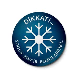 Soğuk Zincir Dayanıklı Uyarı Etiketi (7x7cm) - 24 Adet | Erimeden Teslimat İçin! - 5