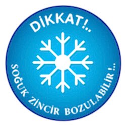 Soğuk Zincir Uyarı Etiketi (Çap - 7 cm) - 24 Adet - KoliciAbla