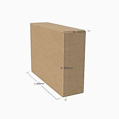 40x10,5x29 cm Tek Oluklu Kraft Koli - A3 Evrak, Dergi Arşivi ve Ofis Düzenleme Kutusu - KoliciAbla