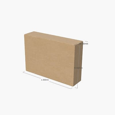 50x12x34 cm Tek Oluklu Kraft Koli - Derin Tablo, Çerçeve ve Arşiv Saklama Kutusu - KoliciAbla