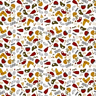 Turuncu ve Haki Soyut Organik Şekiller Desenli Pelur Kağıt (32x45 cm) - 100 Adet | Modern Sanat - KoliciAbla
